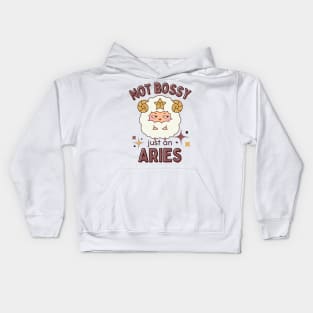 Funny Aries Zodiac Sign - Not Bossy, Just an Aries Kids Hoodie